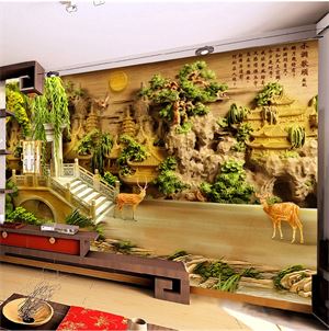Tranh chạm khắc làng quê