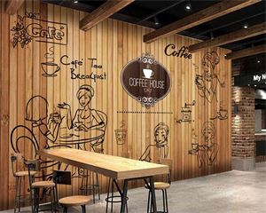 Tranh dán tường quán cà phê MCF-001