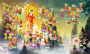 Tranh phật giáo - Tây phương tiếp dẫn