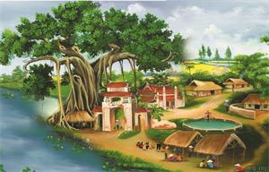 Phong cảnh làng quê - Chợ quê