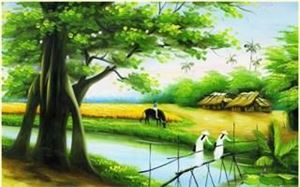 Phong cảnh làng quê - Sông quê